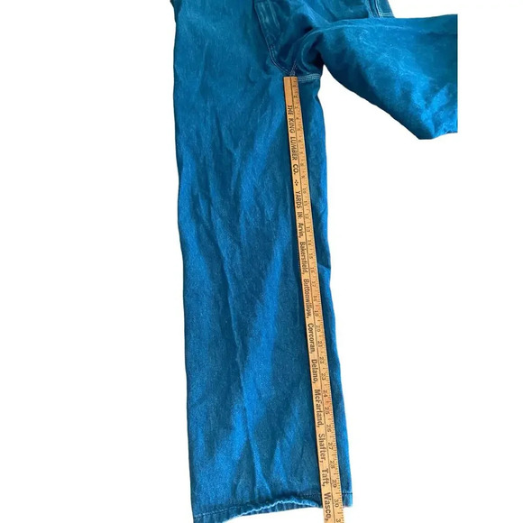 Liberty Women's Blue Medium Washed Denim Bib Overalls Size 38 - Picture 4 of 5